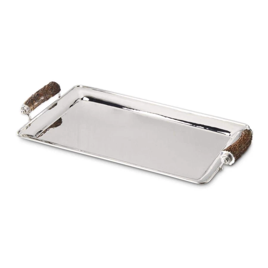 Buccellati Cervino Luxury Serving Tray - Elegant Silver Plated Decorative Tray for Home & Gifts