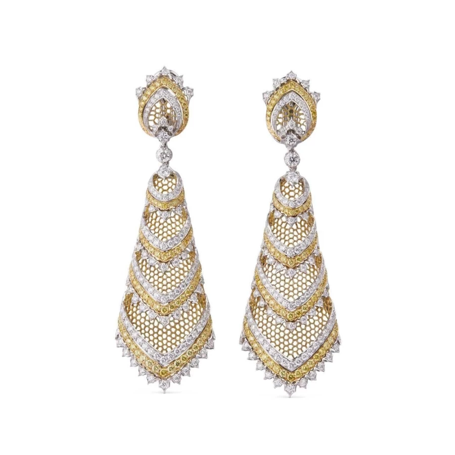 Buccellati Mosaico 18K Gold Diamond Earrings | Luxury Italian Jewelry