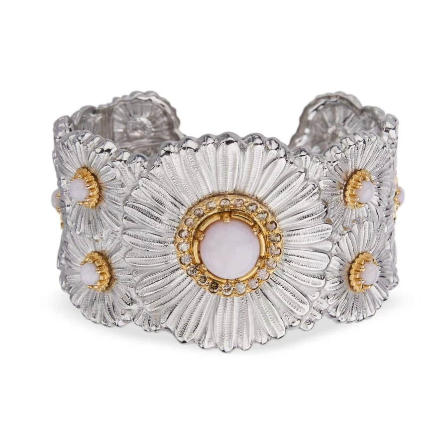 Buccellati Blossoms Color Bracelet - Luxury Floral Design Gemstone Bangle for Women