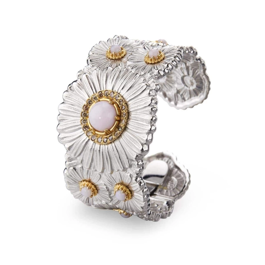 Buccellati Blossoms Color Bracelet - Luxury Floral Design Gemstone Bangle for Women