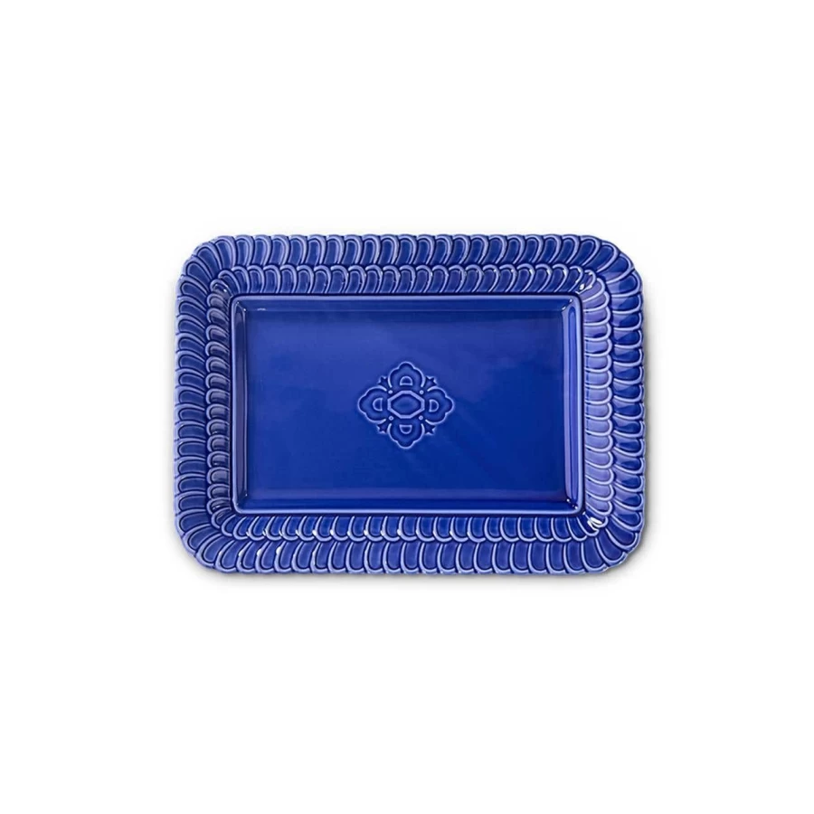 Buccellati Florence Furnace Cobalt Blue Double Rouche Vide Poche Decorative Bowl