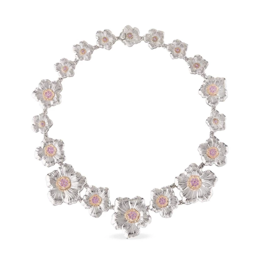 Buccellati Blossoms Sapphire Pendant Necklace | 18K Gold Floral Jewelry