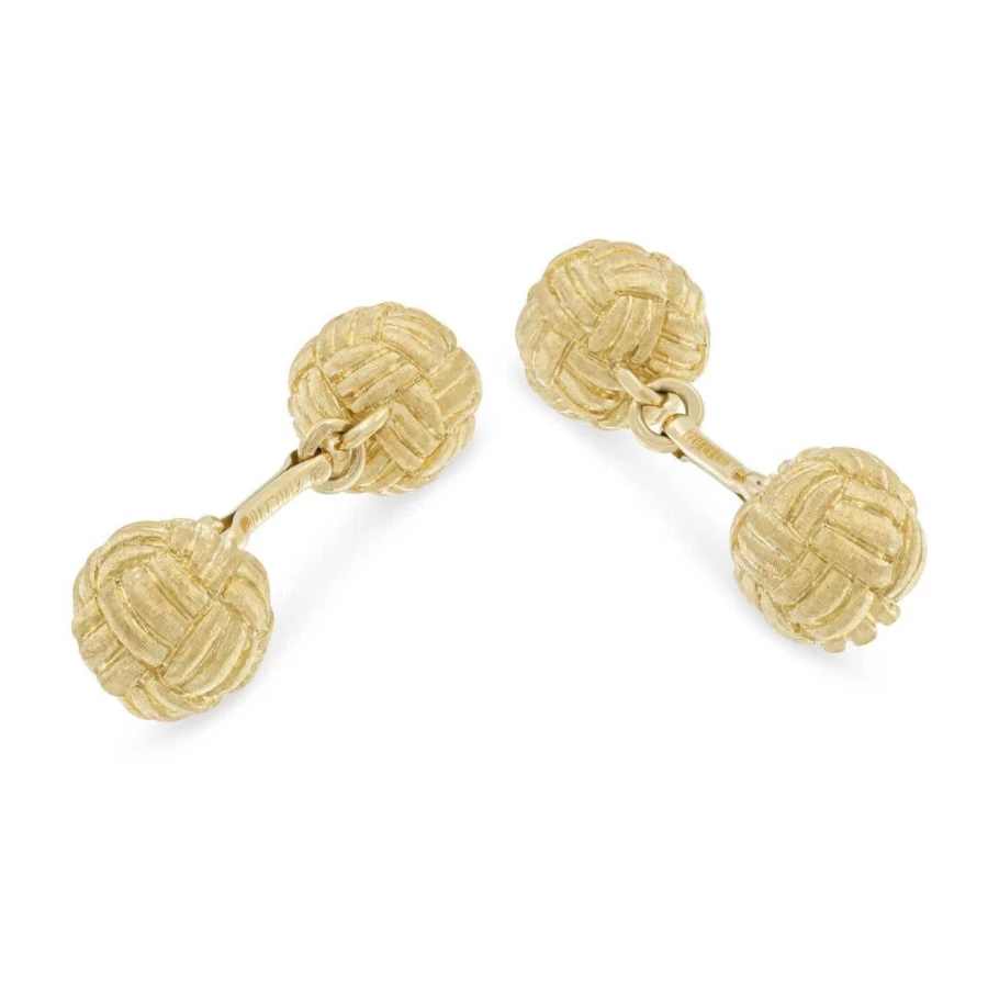 Buccellati Knot Design Sterling Silver Cufflinks for Men - Luxury Italian Jewelry