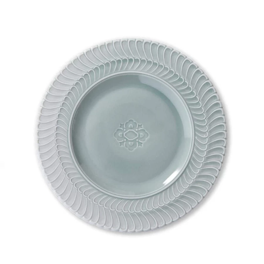 Buccellati Florence Furnace Tang Green Double Rouche Dessert Plate