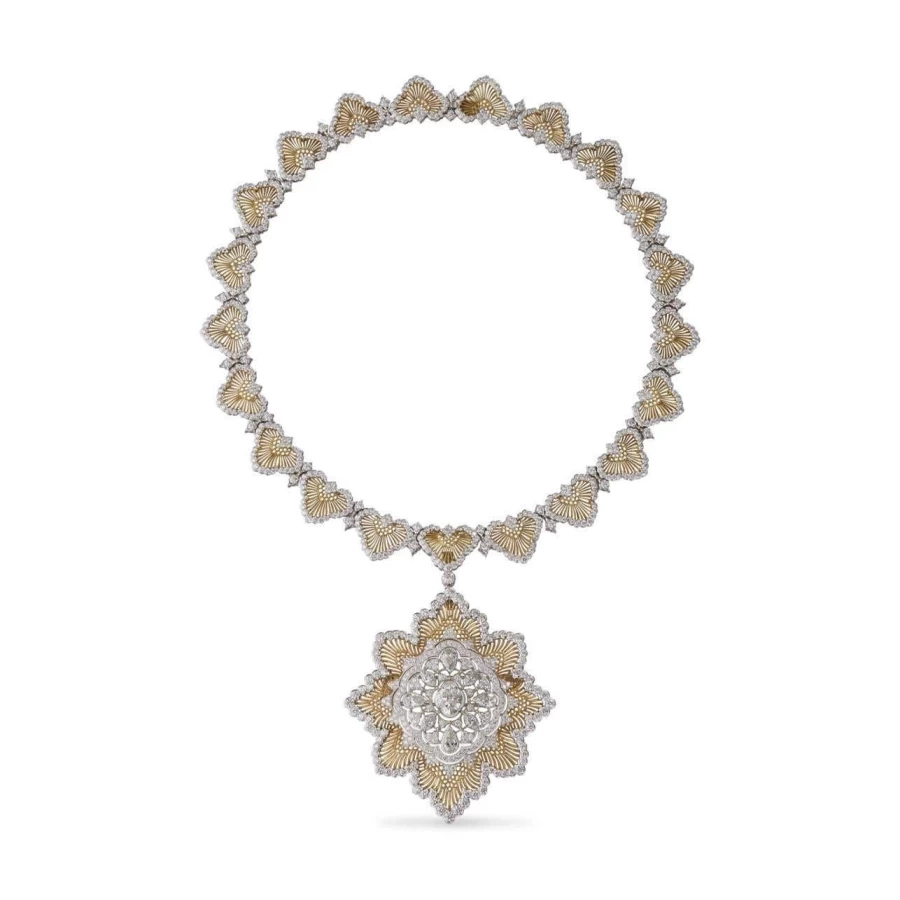 Buccellati High Jewelry Pendant - Luxury Italian Gold & Diamond Necklace
