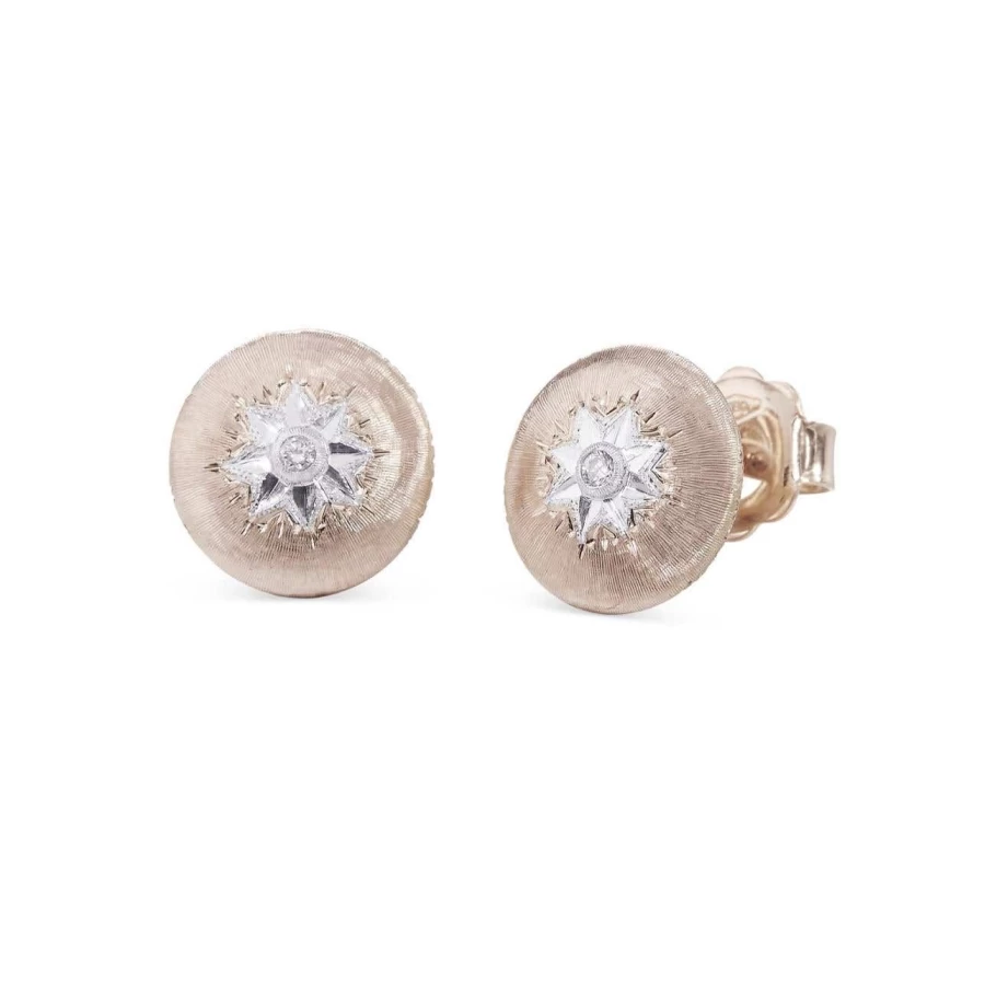 Buccellati Macri Classica 18K Gold Diamond Earrings | Luxury Italian Jewelry