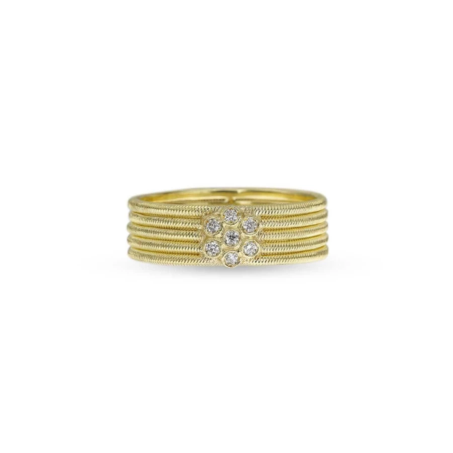 Buccellati Hawaii Ring - Luxury 18K Gold Diamond Cocktail Ring, Italian Jewelry