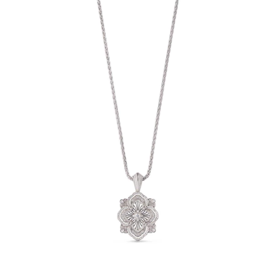 Buccellati Opera Tulle Premium Diamond Pendant Necklace 18K Gold Luxury Jewelry