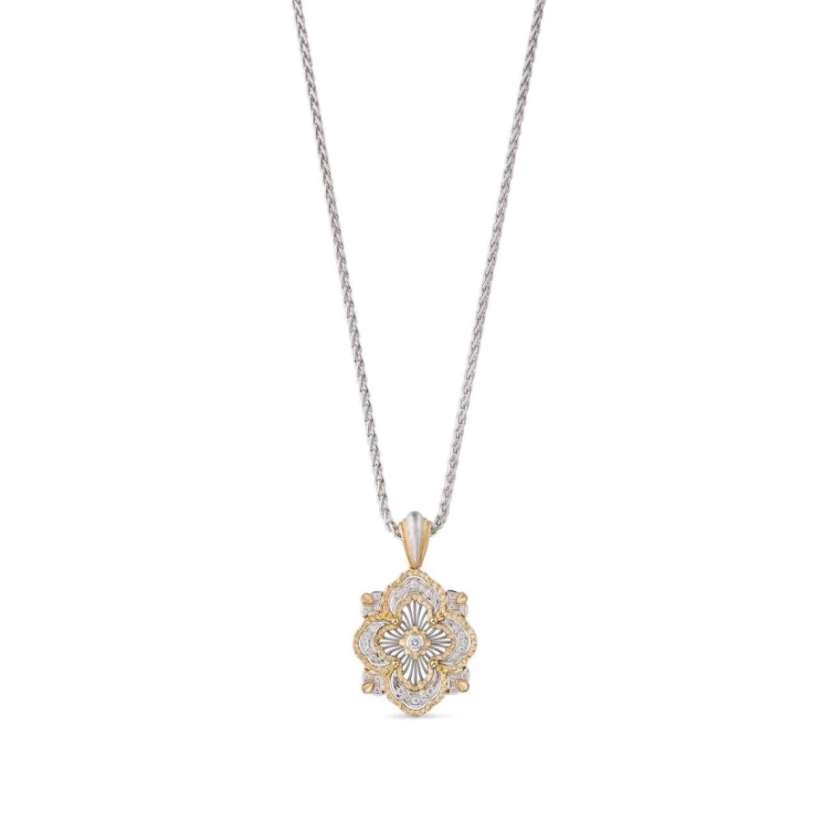 Buccellati Opera Tulle Premium Diamond Pendant Necklace 18K Gold Luxury Jewelry