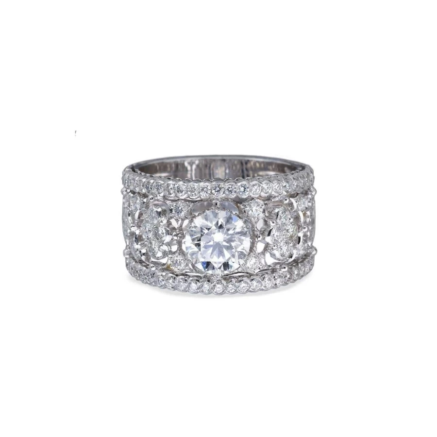 Buccellati Carlotta Ring - Luxury 18K Gold Diamond Cocktail Ring for Women