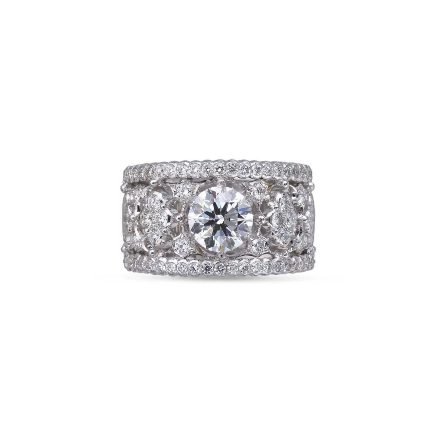 Buccellati Carlotta Ring - Luxury 18K Gold Diamond Cocktail Ring for Women