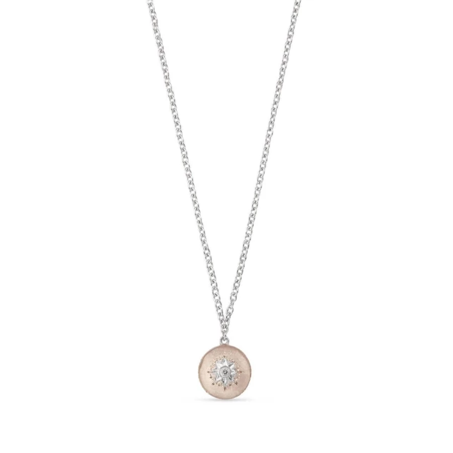 Buccellati Macri Classica Diamond Pendant Necklace 18K Gold Luxury Jewelry