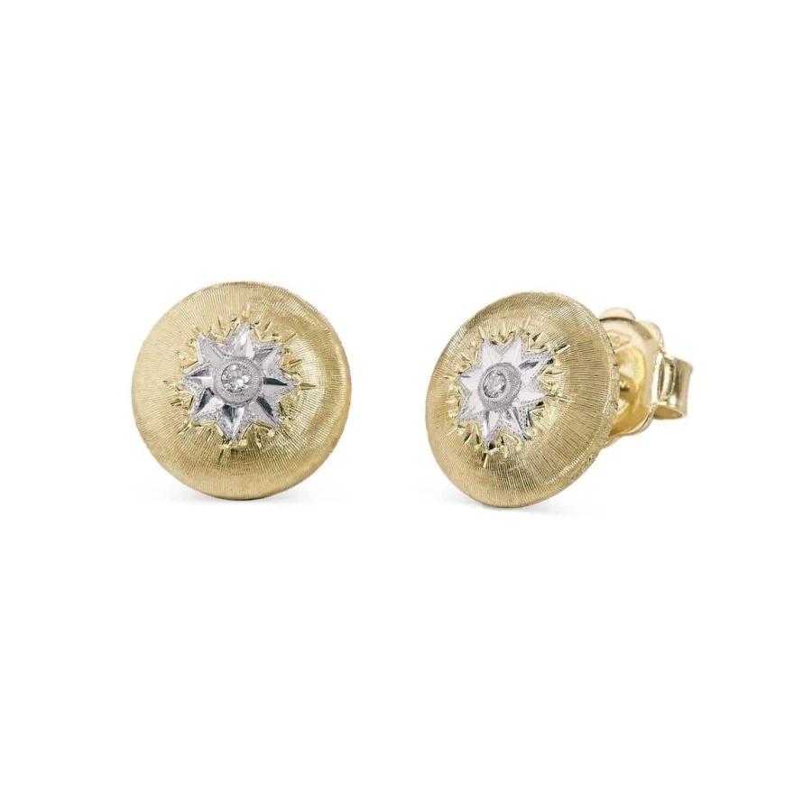 Buccellati Macri Classica 18K Gold Diamond Earrings | Luxury Italian Jewelry