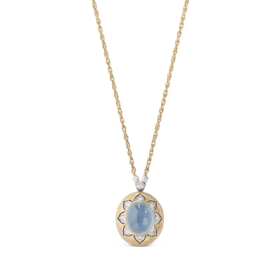 Buccellati Macri Color Pendant - 18K Gold & Precious Gemstone Elegant Necklace