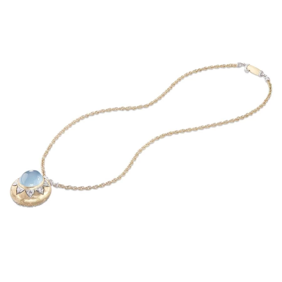 Buccellati Macri Color Pendant - 18K Gold & Precious Gemstone Elegant Necklace