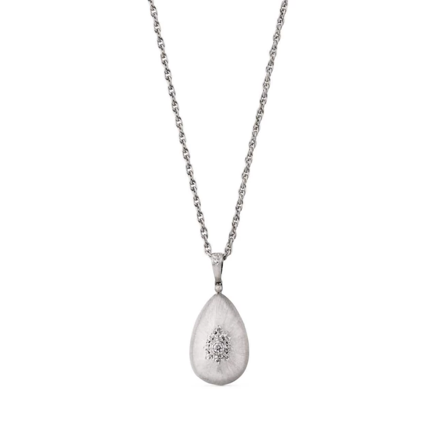 Buccellati Macri Classica 18K Gold Diamond Pendant Necklace