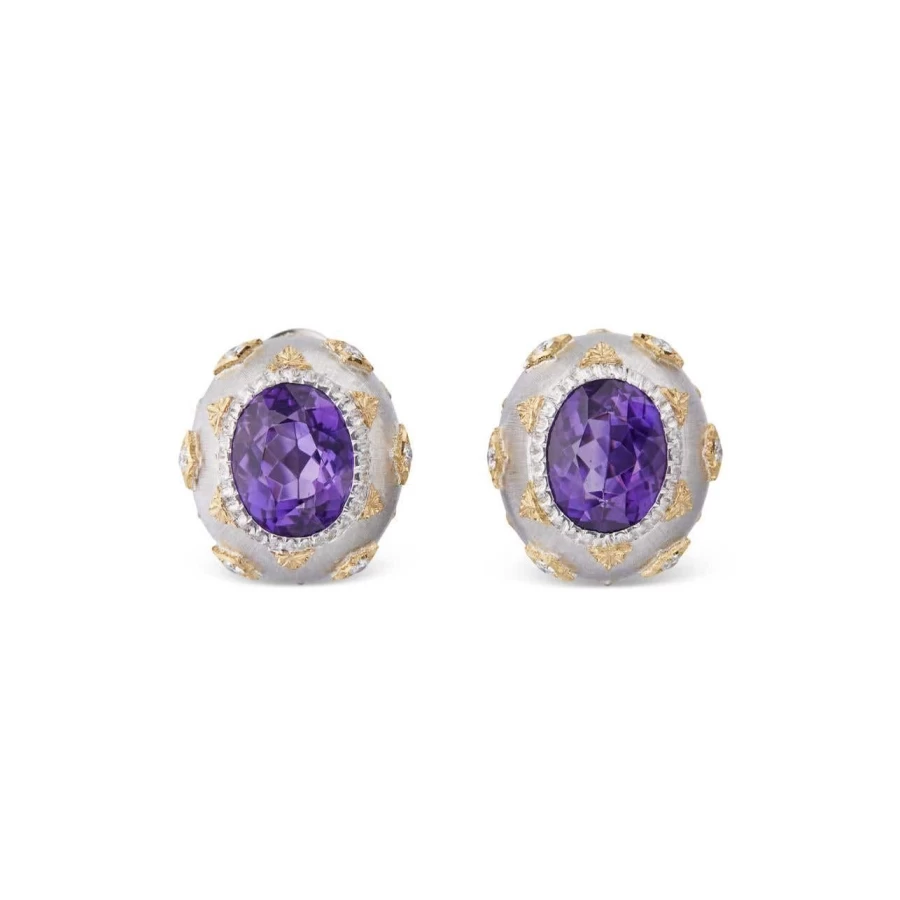 Buccellati Macri Color Gemstone Earrings in 18K Gold