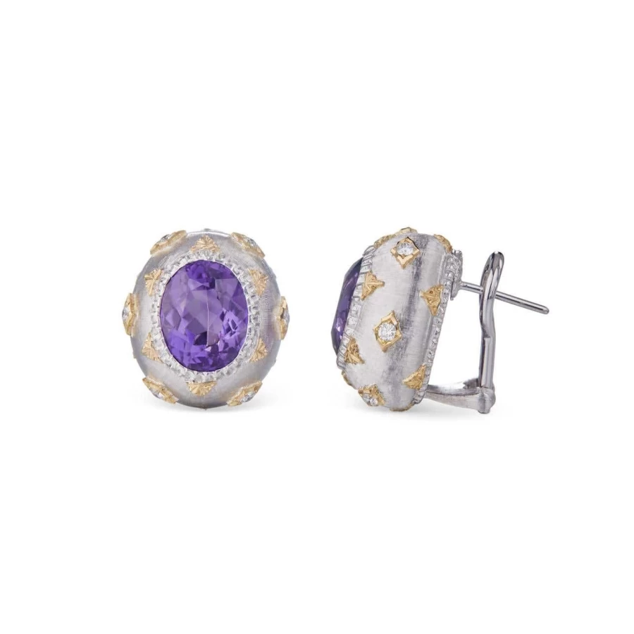 Buccellati Macri Color Gemstone Earrings in 18K Gold