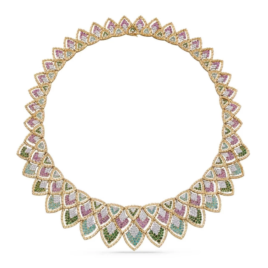 Buccellati Sadar Necklace Luxury Gold Pendant with Diamond Accents