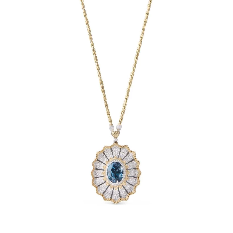 Buccellati Macri Color Gemstone Pendant Necklace | 18K Gold & Precious Stones