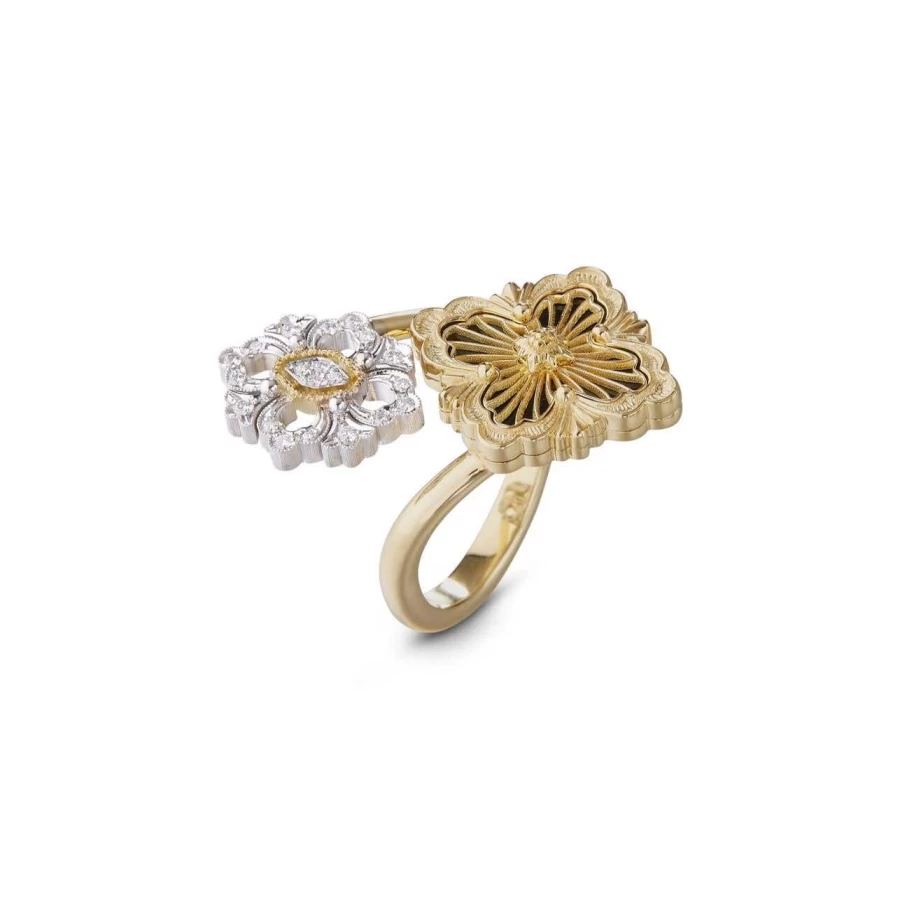 Buccellati Opera Tulle Diamond Ring in 18K White Gold