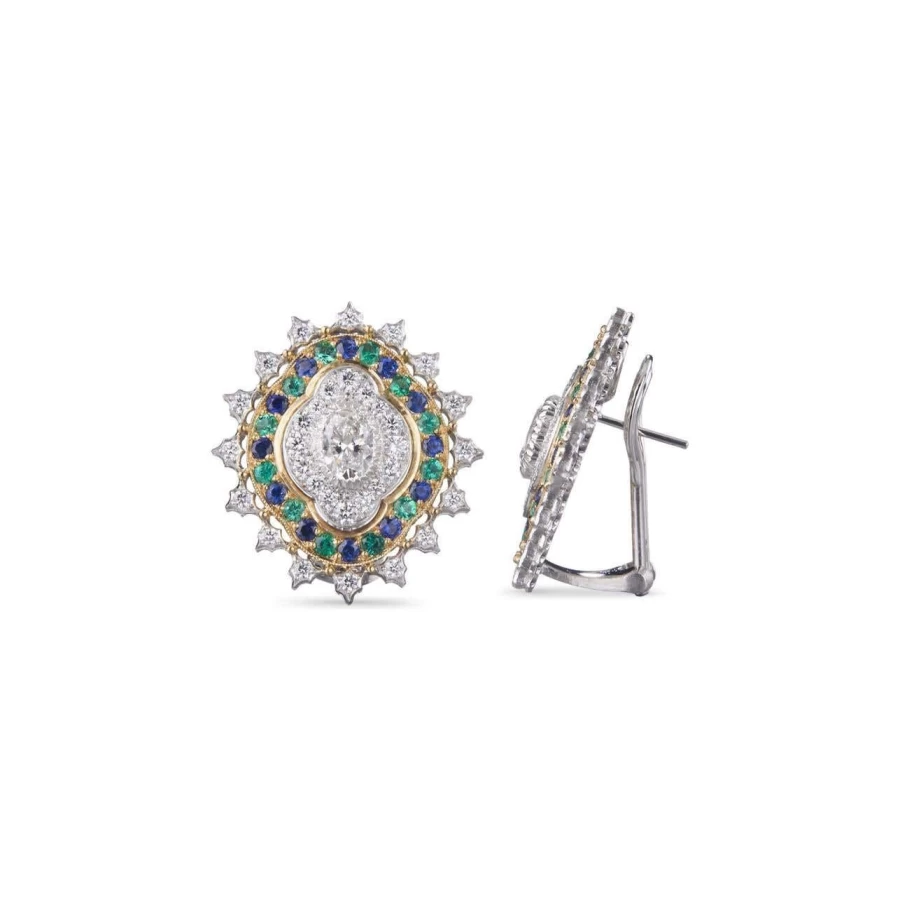 Buccellati Mosaico 18K Gold Diamond Earrings | Luxury Italian Jewelry