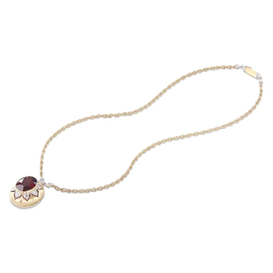 Buccellati Macri Color Pendant - 18K Gold & Precious Gemstone Elegant Necklace